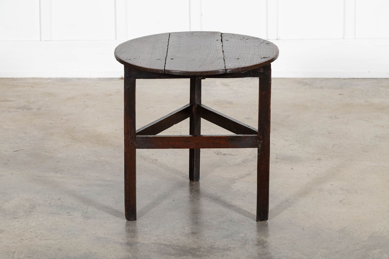 18thC English Oak Cricket Table