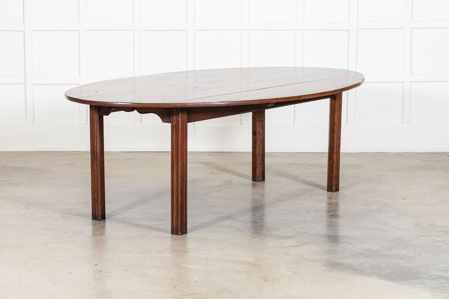 Large 19thC English Cherry Oval Dining Table