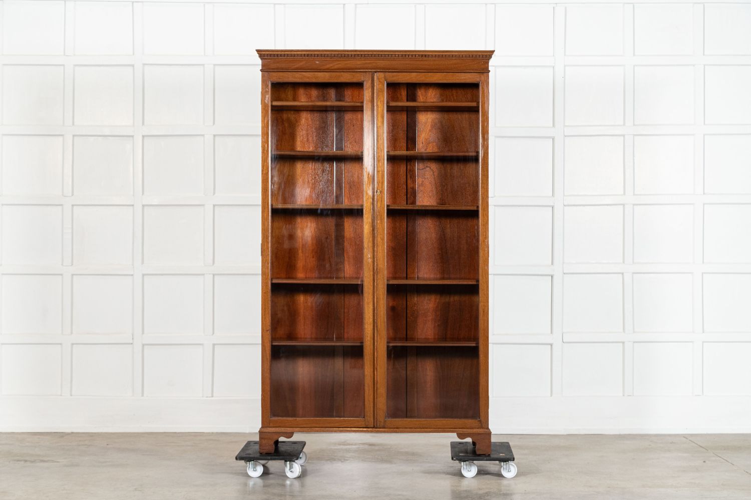 English Mahogany Glazed Bookcase