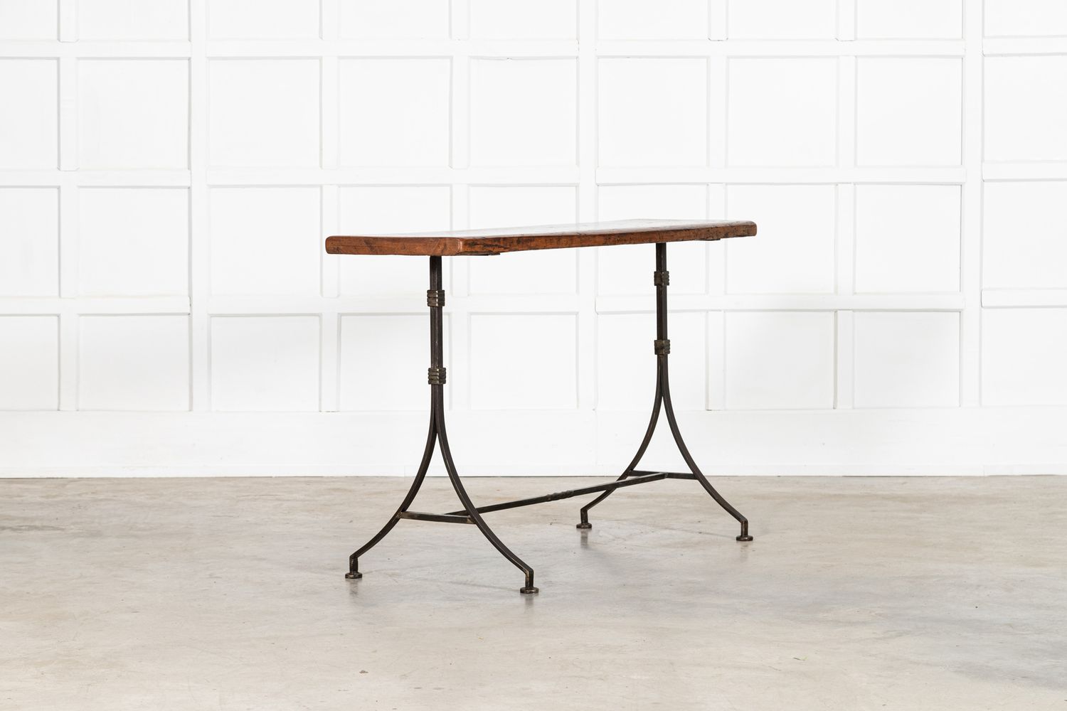 English 19thC Cast Iron Console Table