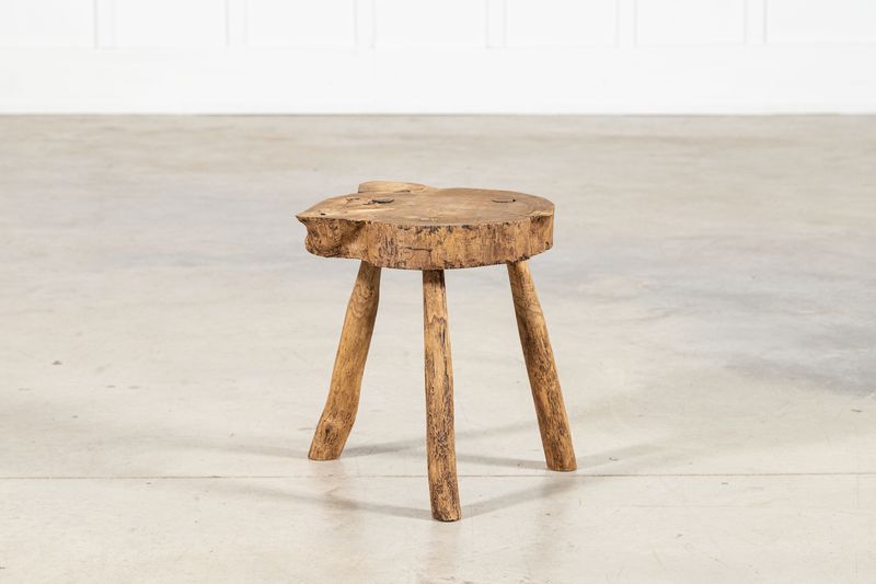 French Elm Side Table