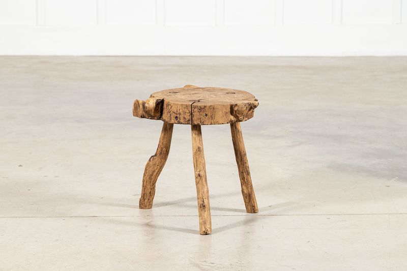 French Elm Side Table