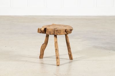 French Elm Side Table