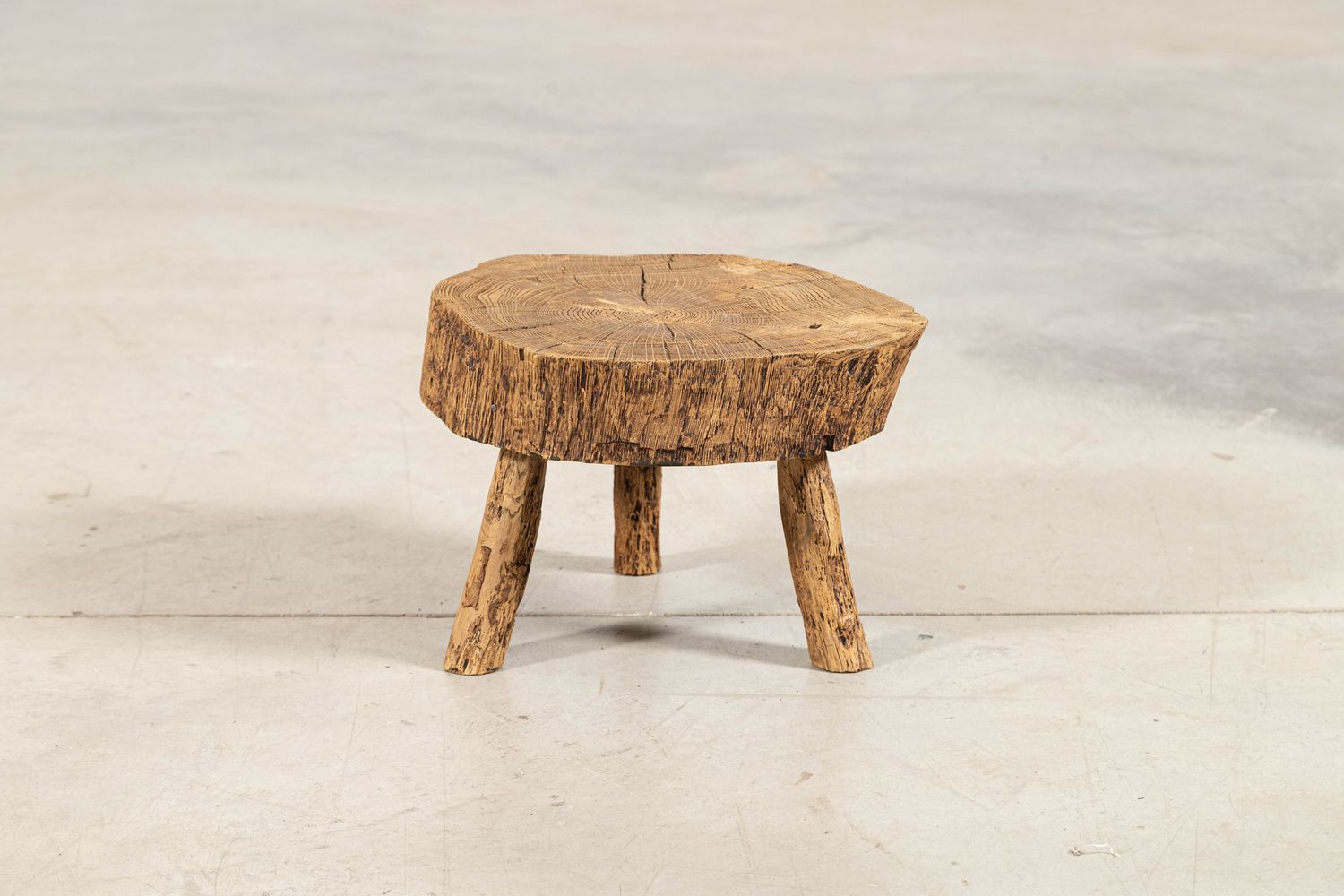 French Elm Side Table