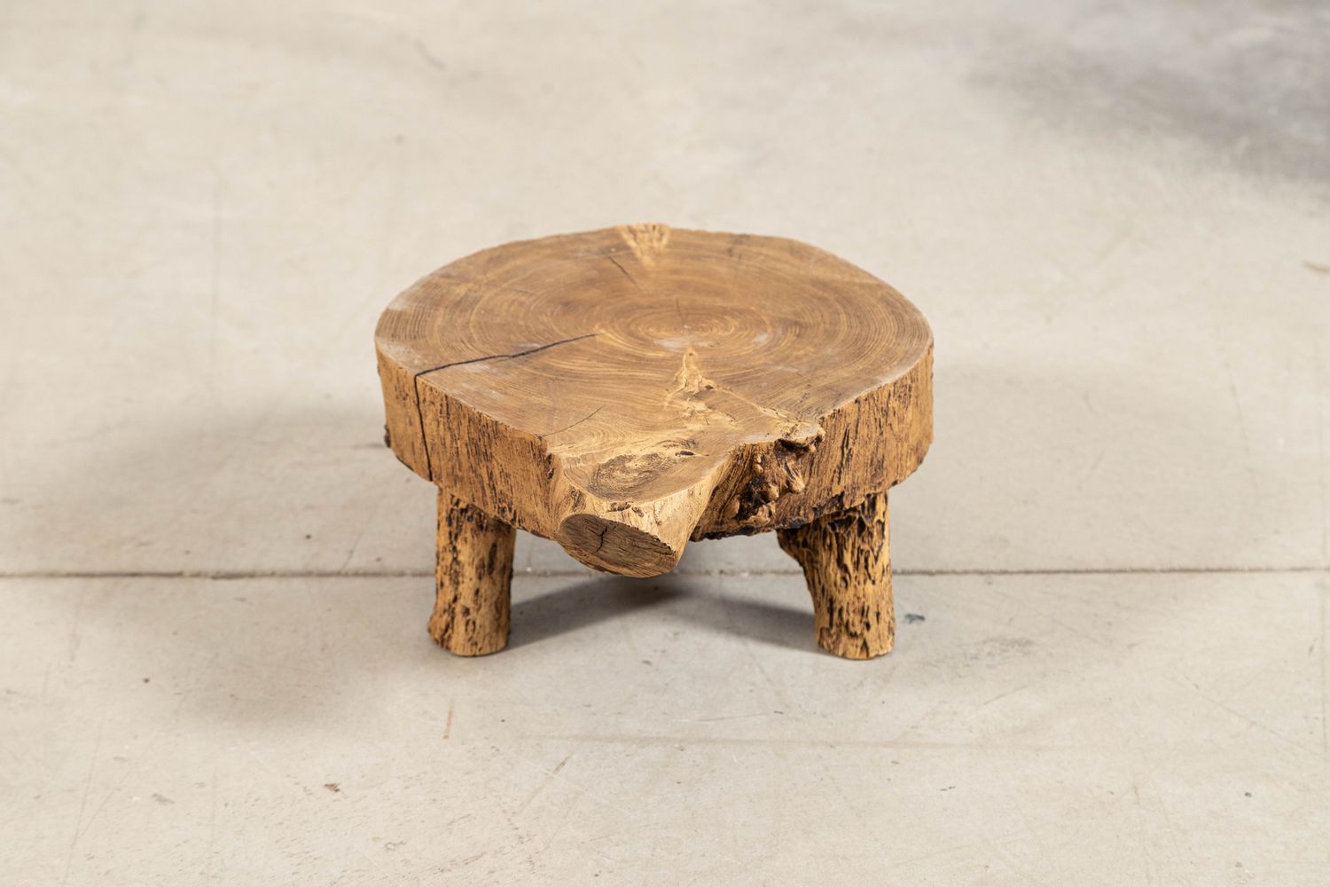French Elm Side Table