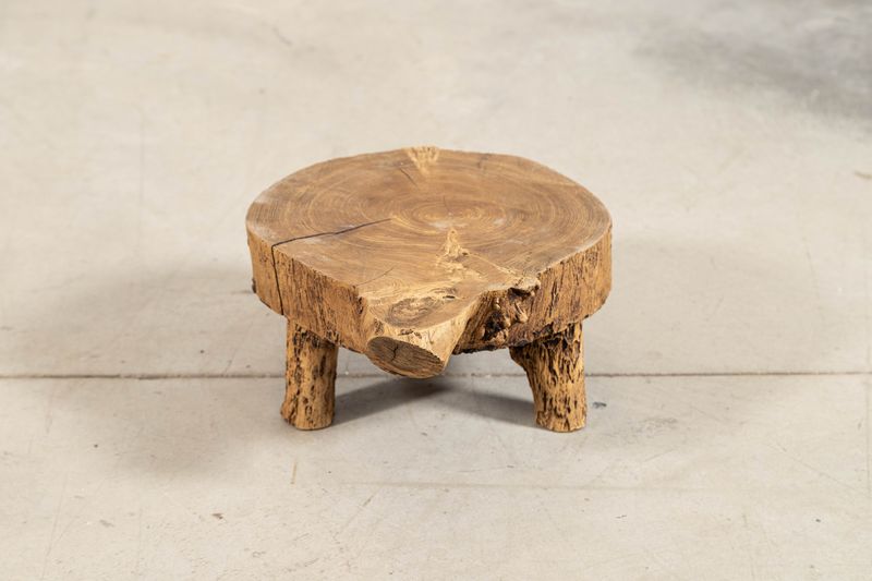 French Elm Side Table