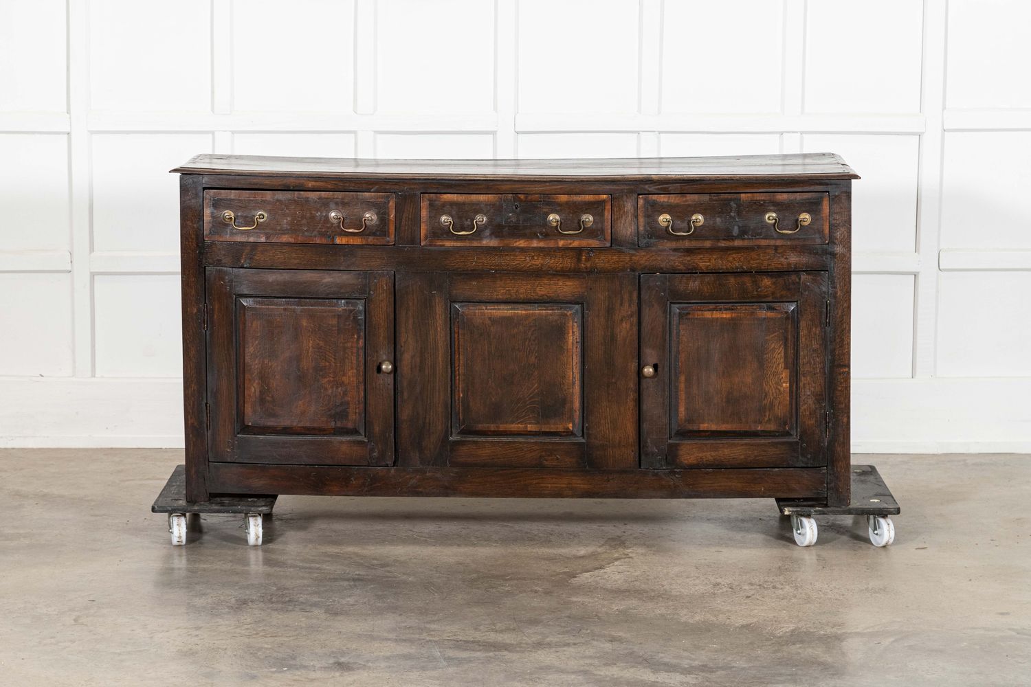 English Georgian Oak Dresser Base