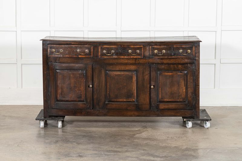 English Georgian Oak Dresser Base English Georgian Oak Dresser Base