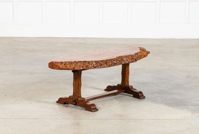 English Burr walnut & Oak Coffee Table