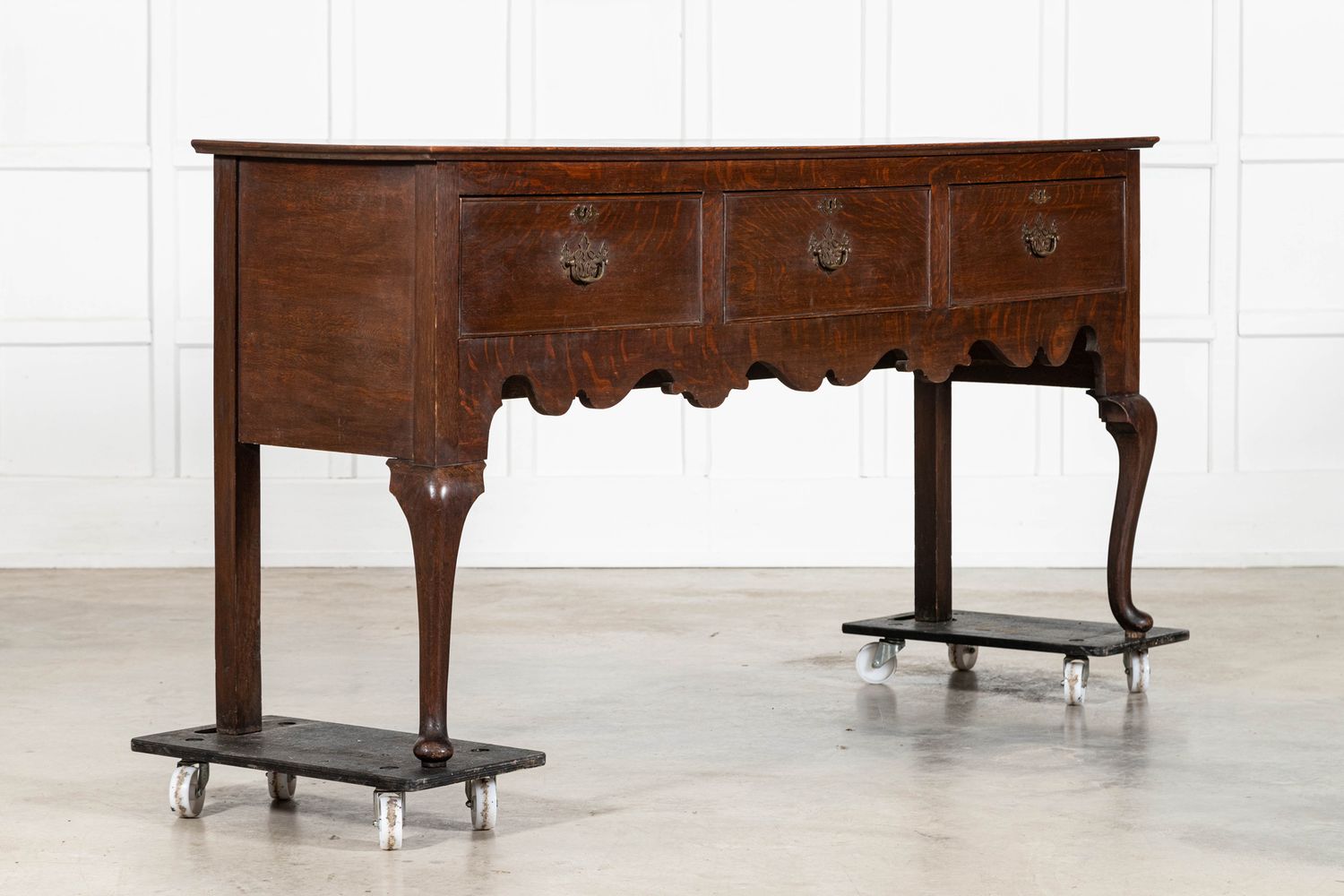 English 19thC Oak Dresser Base