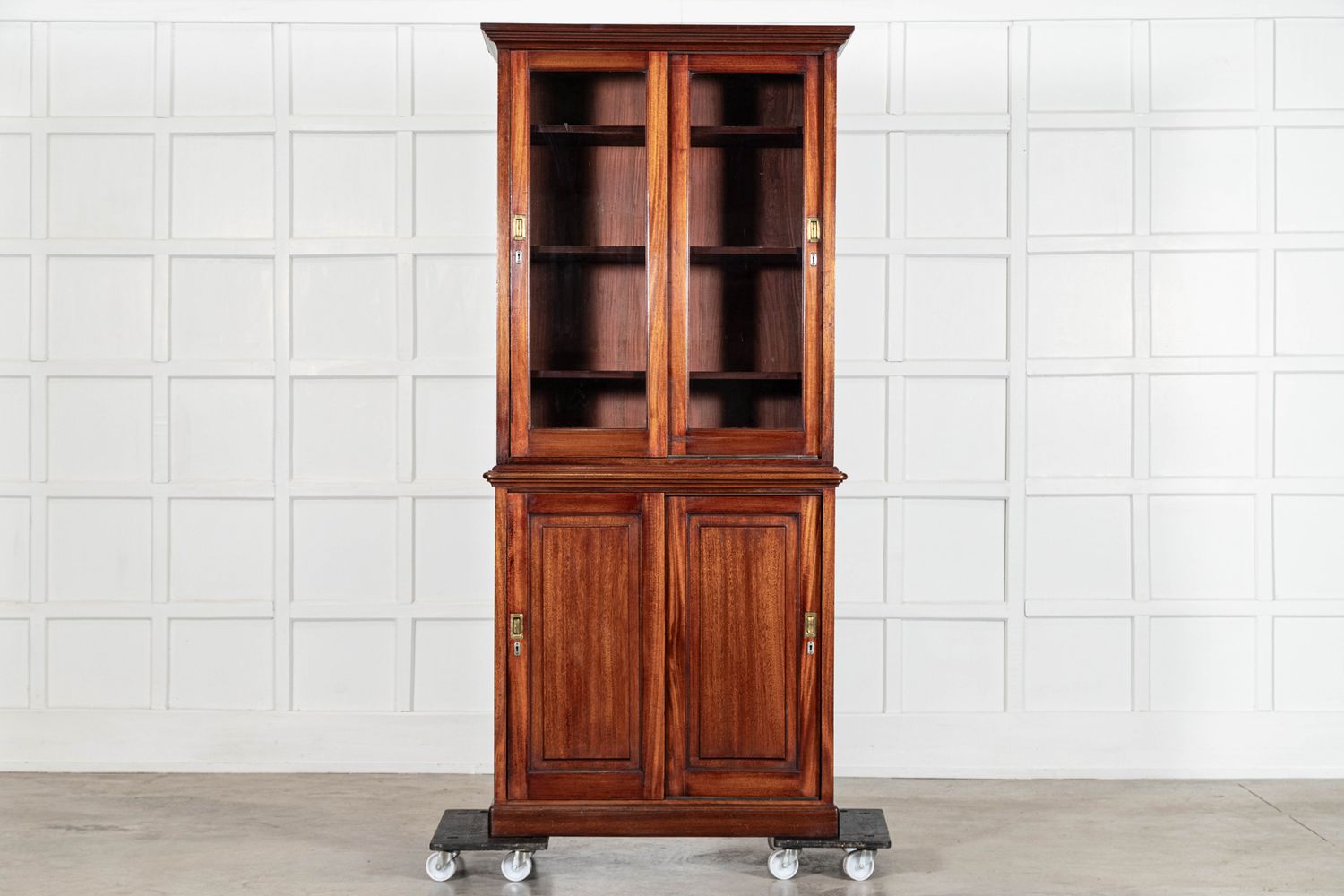 19thC English Mahogany Glazed Bookcase 19thC English Mahogany Glazed Bookcase