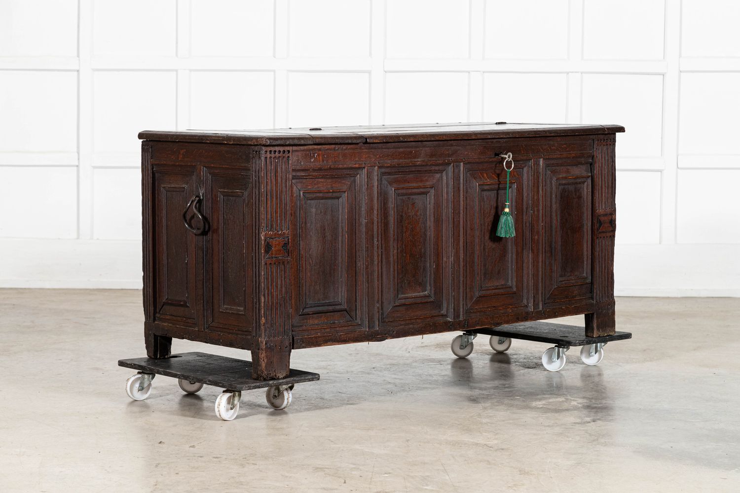 17thC English Panelled Oak Coffer 17thC English Panelled Oak Coffer