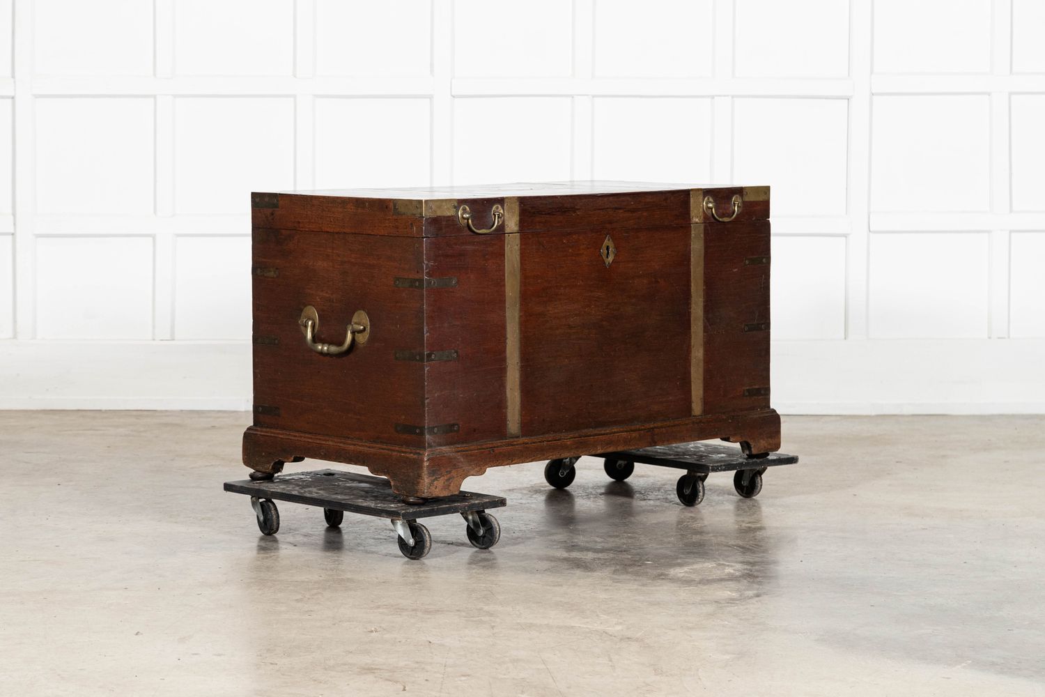 English Georgian Mahogany Campaign Chest English Georgian Mahogany Campaign Chest