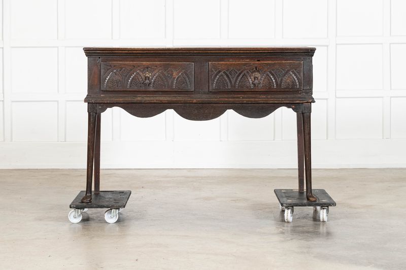 English 18thC Oak Dresser Base English 18thC Oak Dresser Base