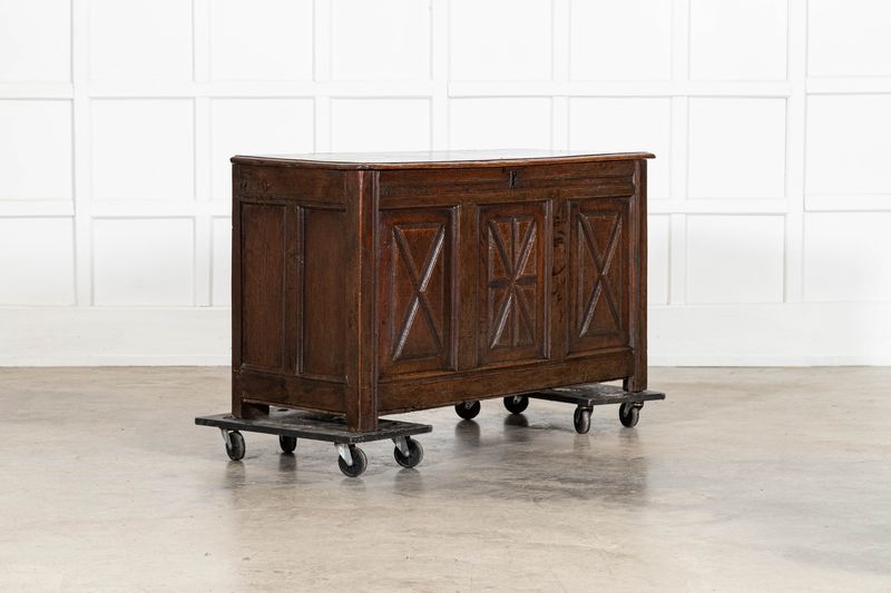 English Georgian Oak Coffer English Georgian Oak Coffer