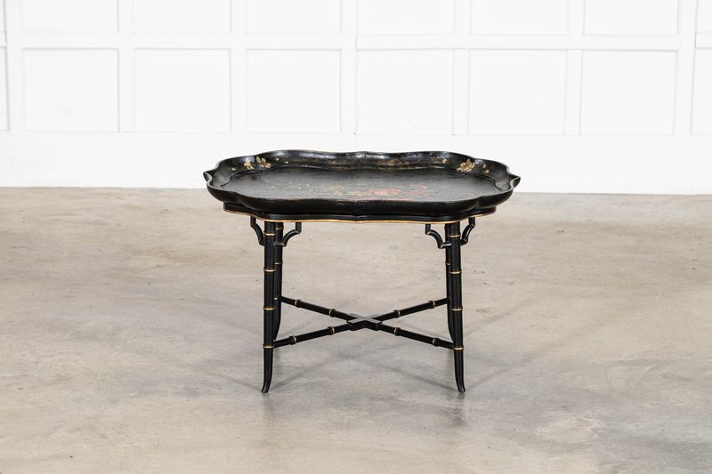 19thC Jennens & Bettridge Chinoiserie Tray Table 19thC Jennens & Bettridge Chinoiserie Tray Table