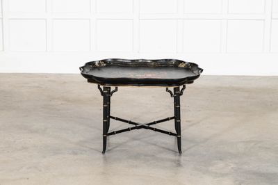 19thC Jennens & Bettridge Chinoiserie Tray Table