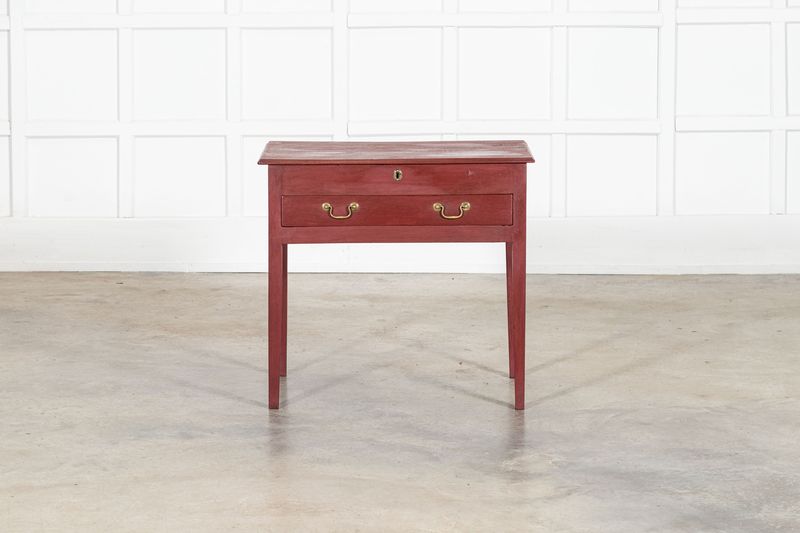 Georgian English Painted Oak Side Table Georgian English Painted Oak Side Table