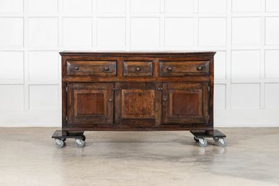 English 18thC Vernacular Oak Dresser Base