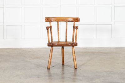 19thC Welsh Ash & Elm Vernacular Hedge Chair