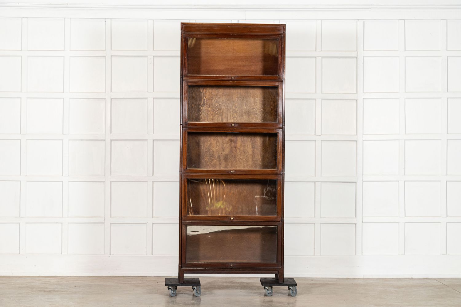 Large Gunn Mahogany Glazed Sectional Bookcase Large Gunn Mahogany Glazed Sectional Bookcase