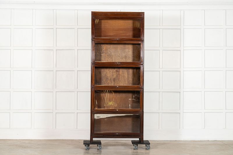 Large Gunn Mahogany Glazed Sectional Bookcase