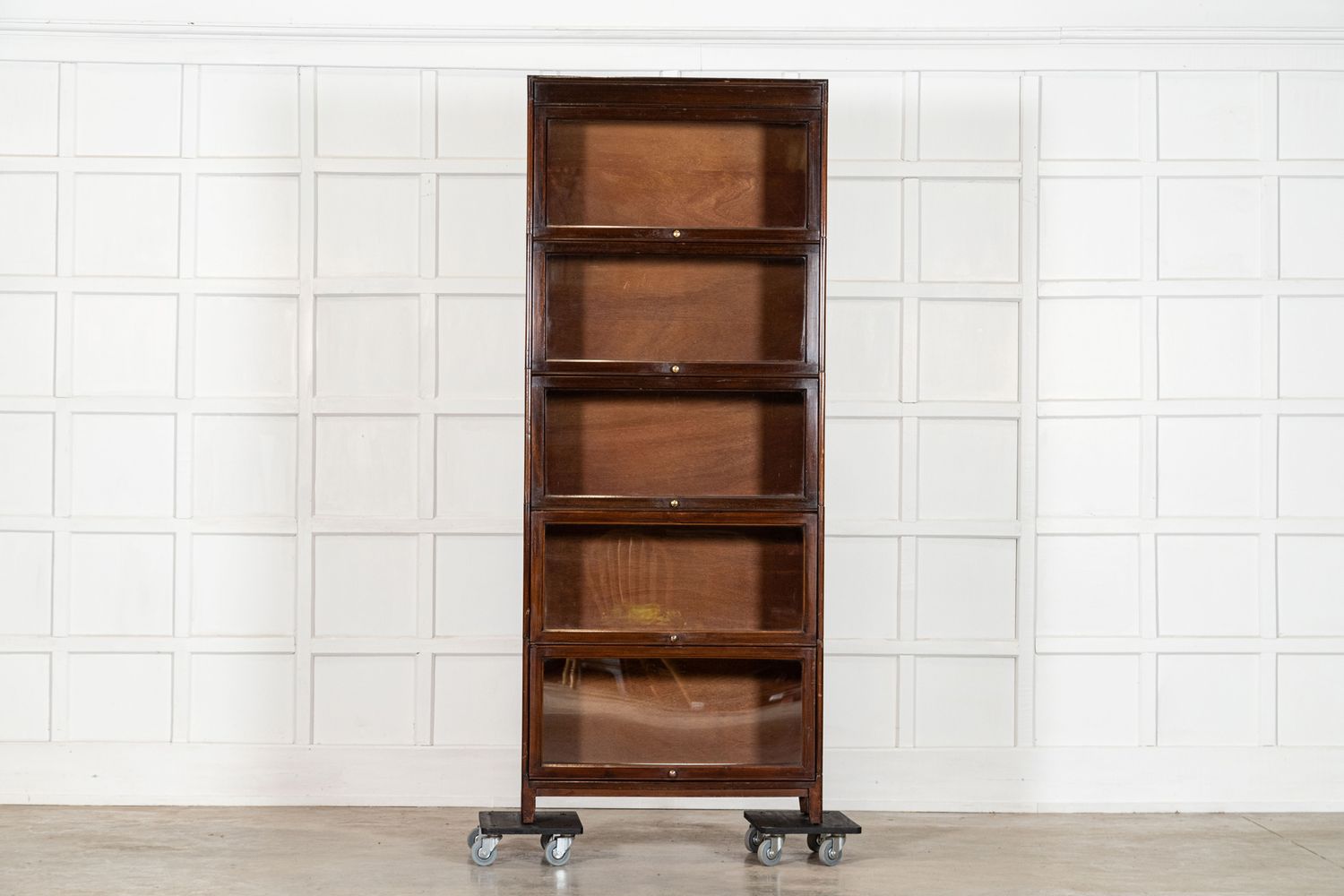Large Gunn Mahogany Glazed Sectional Bookcase