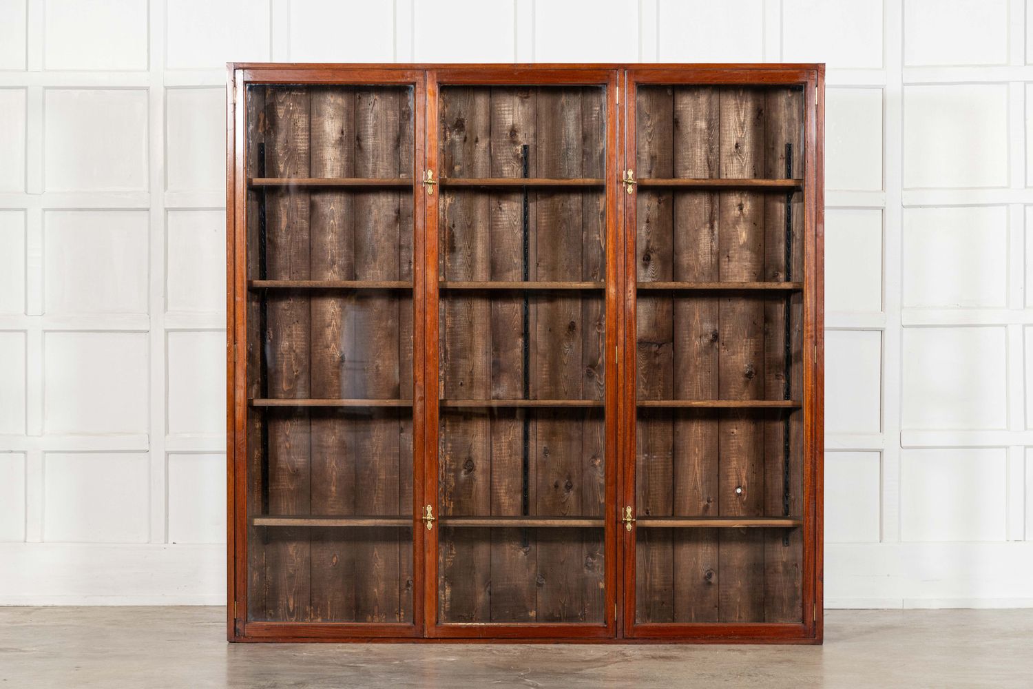 Large 19thC English Mahogany Glazed Display Cabinet