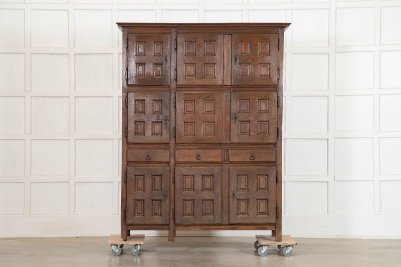 Large 18thC French Oak Housekeepers Cupboard