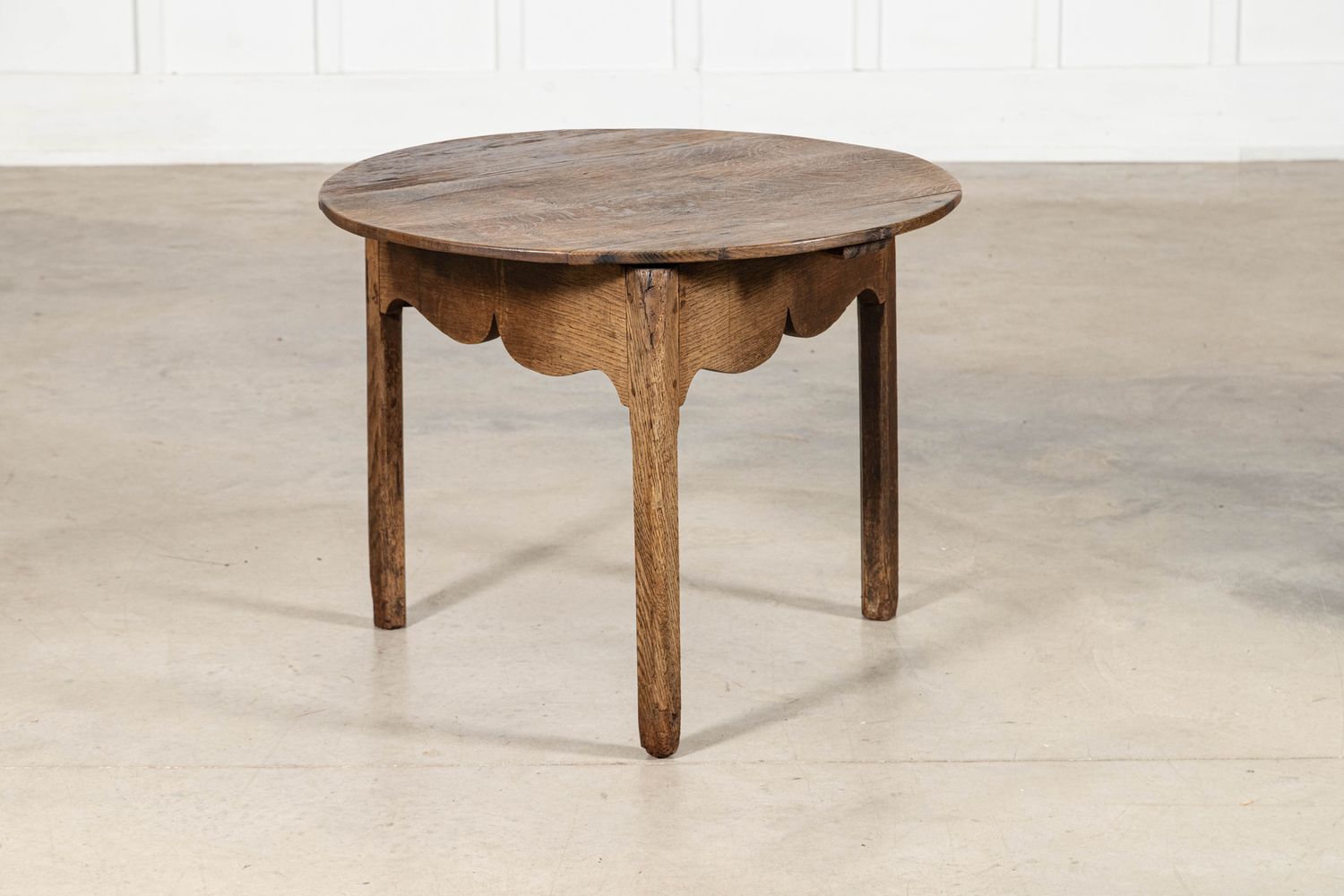 19thC English Vernacular Oak Cricket Table 19thC English Vernacular Oak Cricket Table