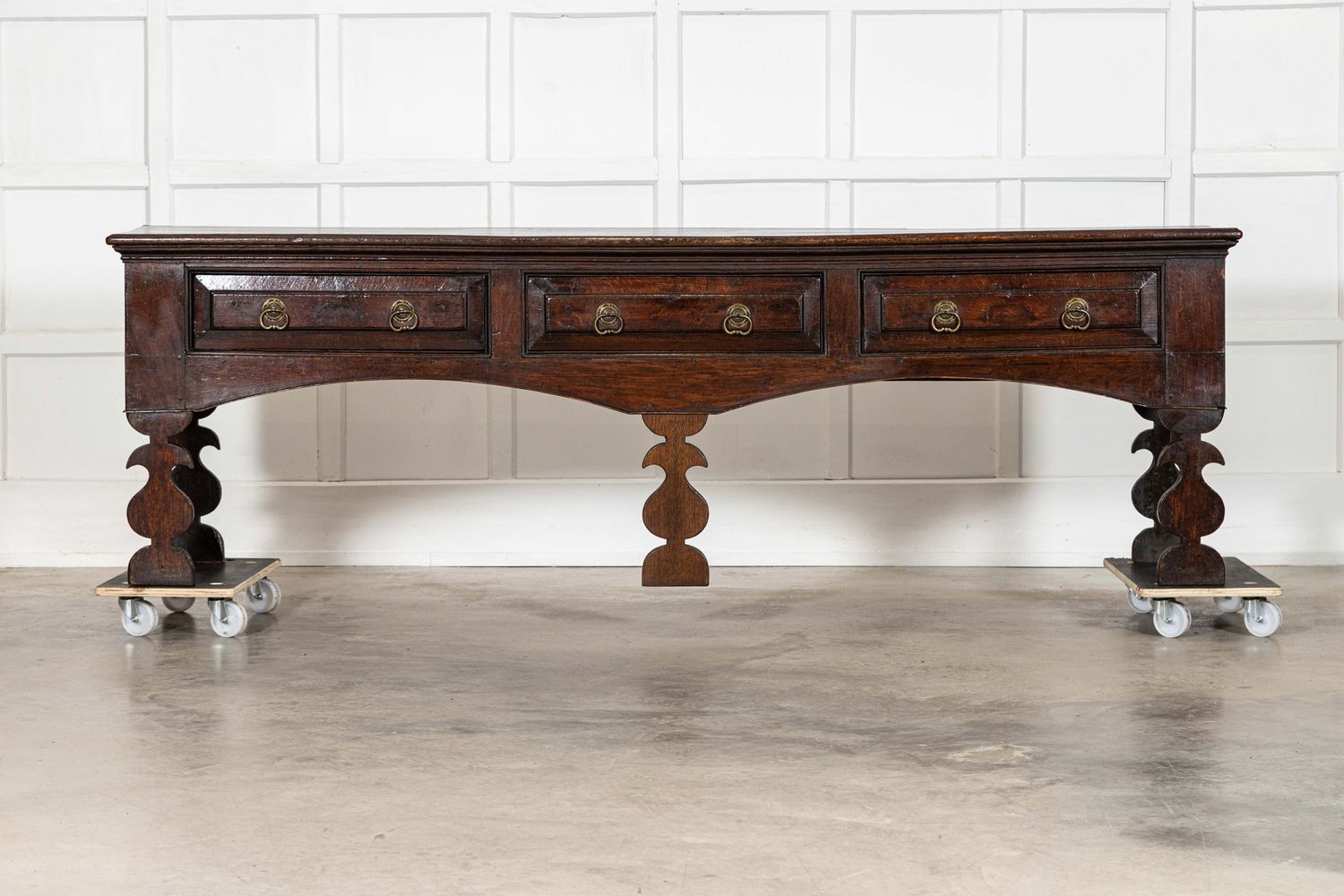 Large 18thC English Oak Dresser Base Large 18thC English Oak Dresser Base