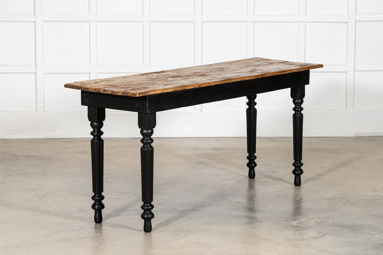 19thC English Ebonised Pine Server Table