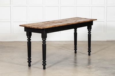 19thC English Ebonised Pine Server Table 19thC English Ebonised Pine Server Table