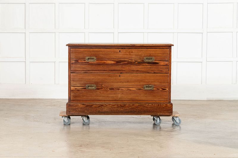 19thC English Pine Campaign Drawers 19thC English Pine Campaign Drawers