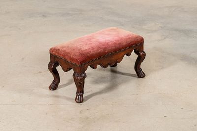 English 19thC Queen Anne Style Walnut Stool English 19thC Queen Anne Style Walnut Stool