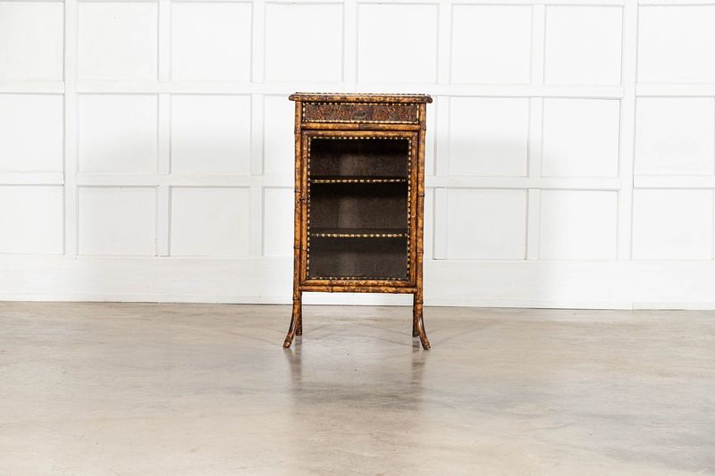 English 19thC Glazed Bamboo Bookcase English 19thC Glazed Bamboo Bookcase
