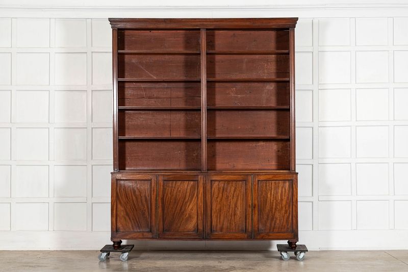 Large 19thC English Mahogany Library Bookcase Large 19thC English Mahogany Library Bookcase