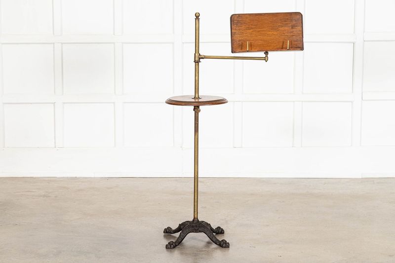 19thC English Brass Reading Stand Table 19thC English Brass Reading Stand Table