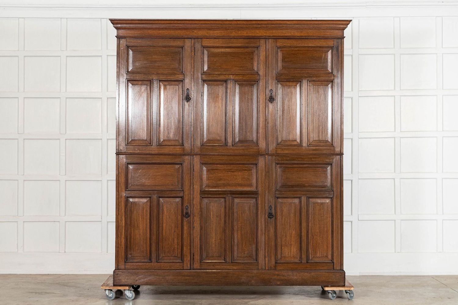 Large 19thC English Oak Housekeepers Cupboard Large 19thC English Oak Housekeepers Cupboard