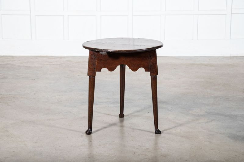 19thC English Oak Cricket Table 19thC English Oak Cricket Table