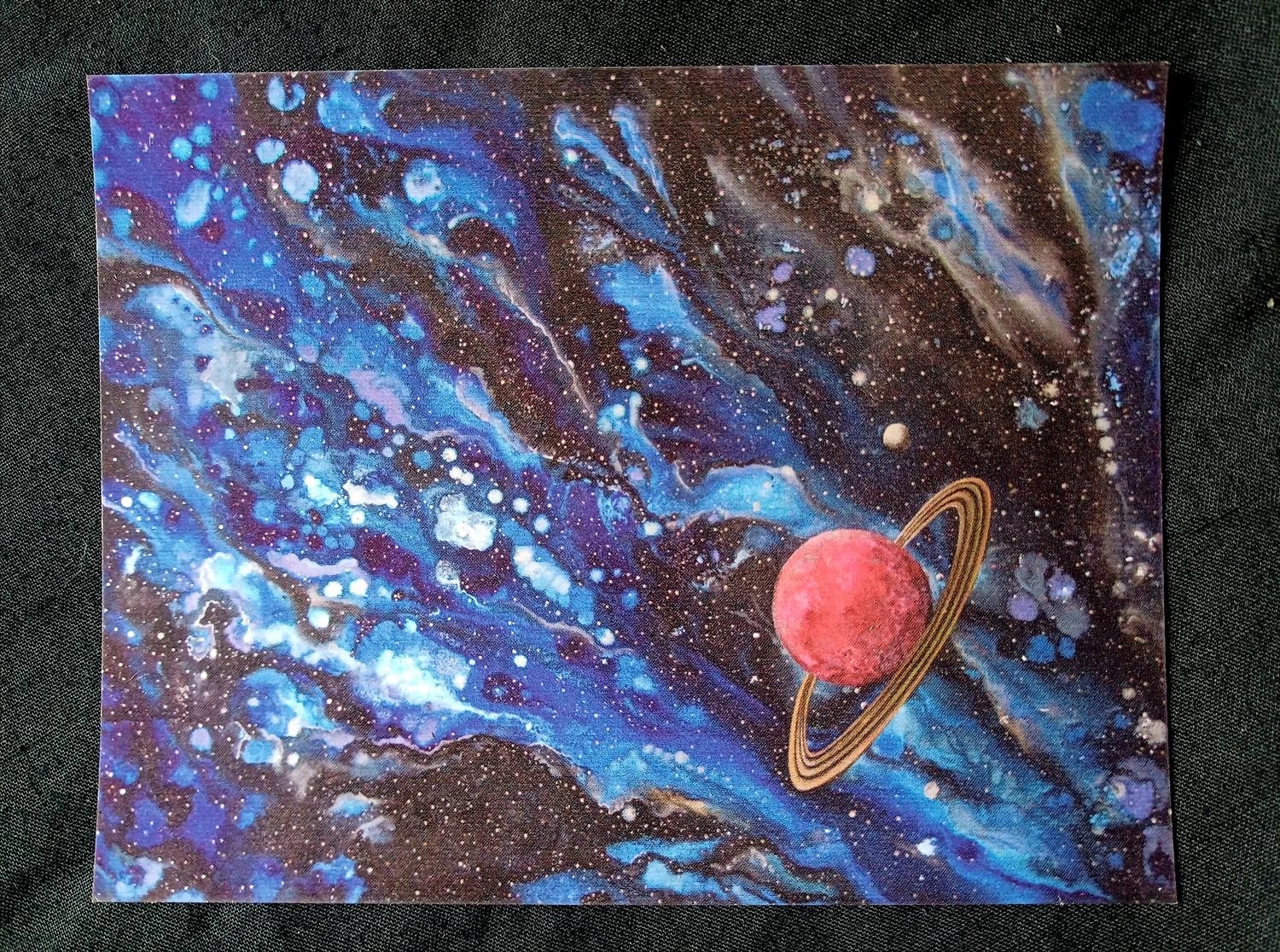 Red Ringed planet Magnet