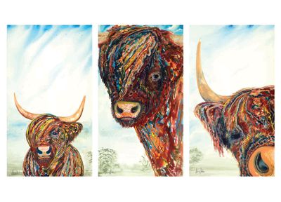 Three coos Triptych Print