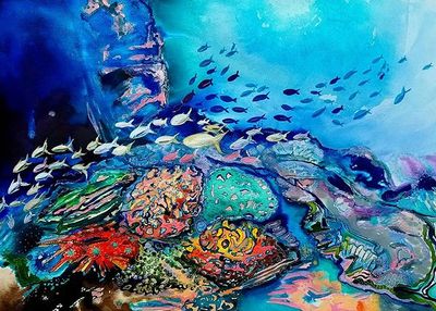 Just Keep Swimming  Giclee print