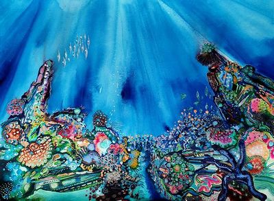 Coral Abstract number 1 Print