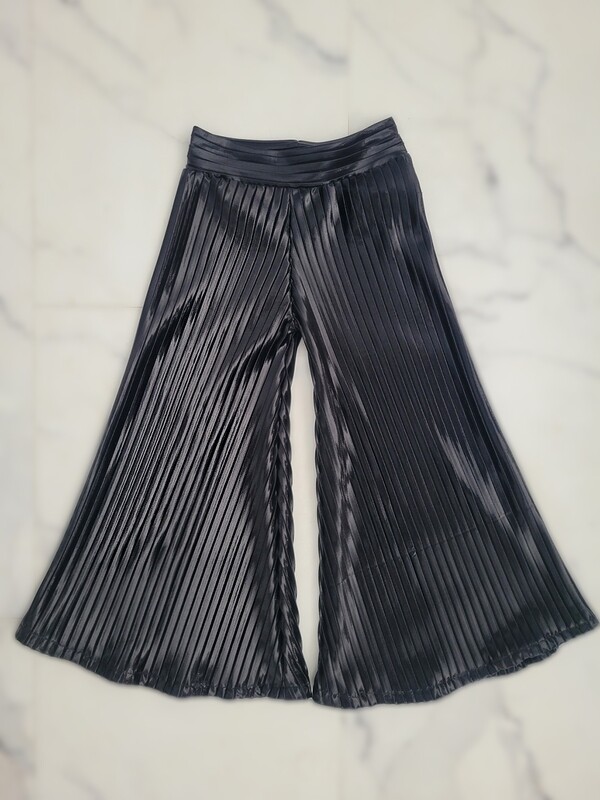 Noir Pleated Palazzo Pant