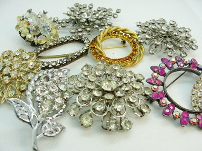 Costume Rhinestone Brooches