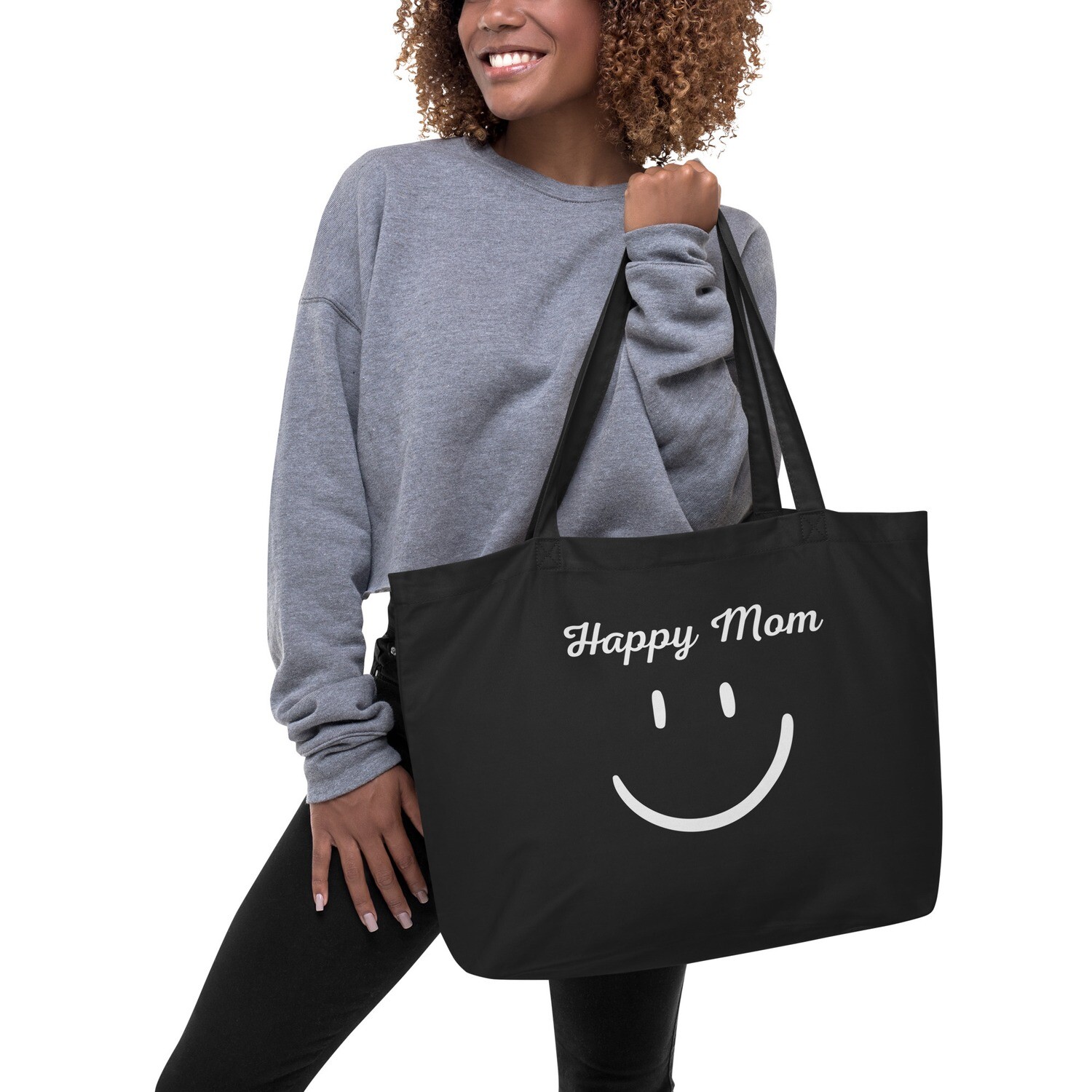 Happy Mom - large organic tote bag