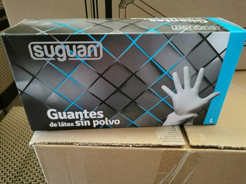 Guantes de látex t/g blancos 100 unidades