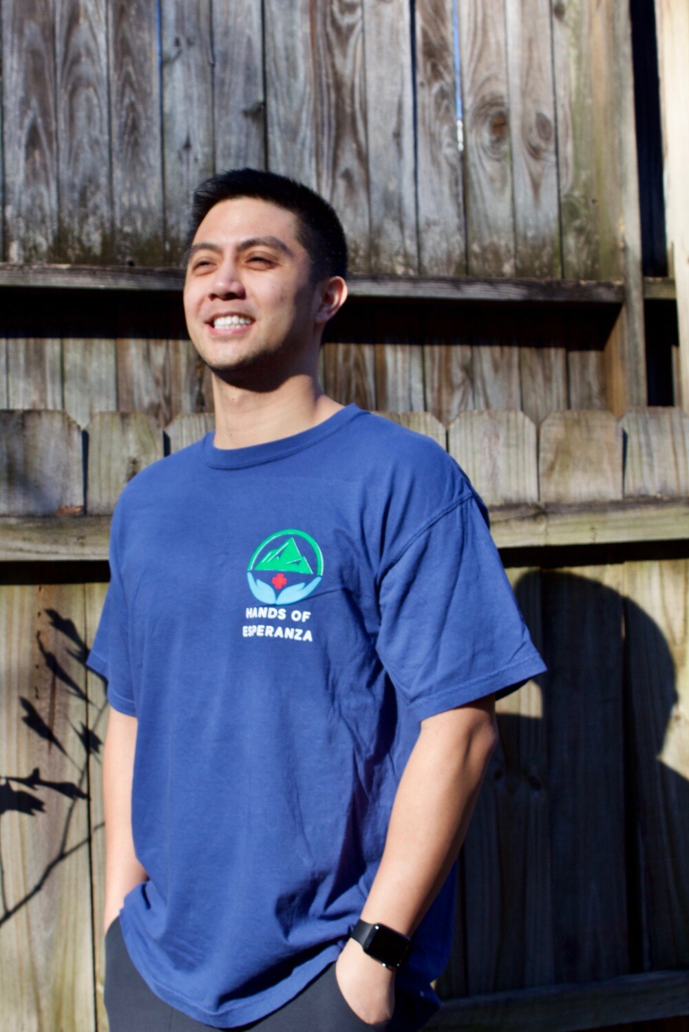 Blue Short Sleeve T-Shirt w/ Quote