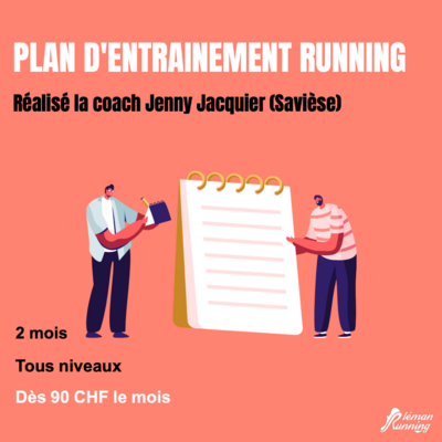 Plan personnalisé 2 mois avec Jenny Jacquier coach à Savièse